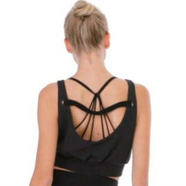 High quality sexy OEM front criss cross women gym crop top